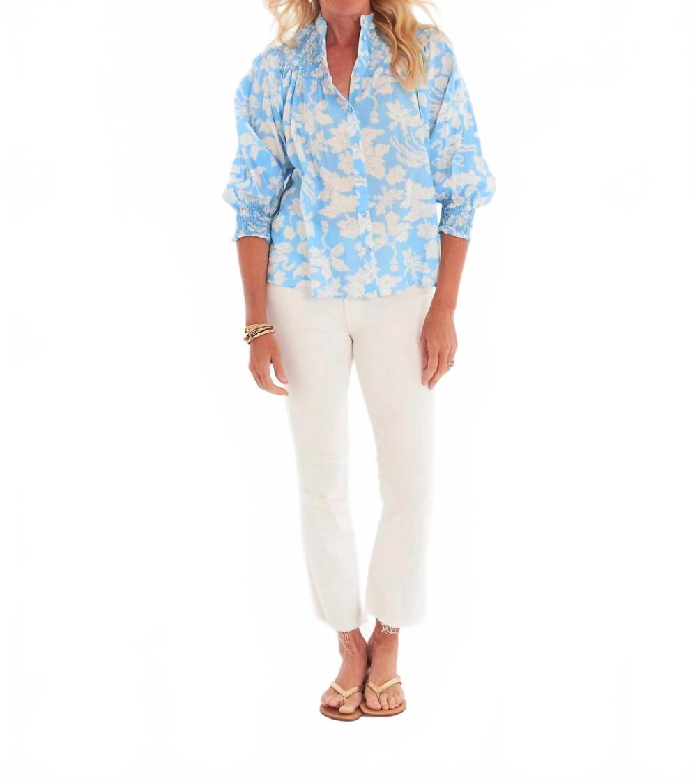 NEW CK BRADLEY freya top in lingren sky